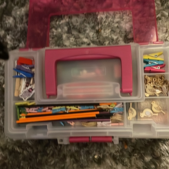 Includes unused stencils, stamps, stickers, 3/4 hole punch and much more. - Picture 3 of 7